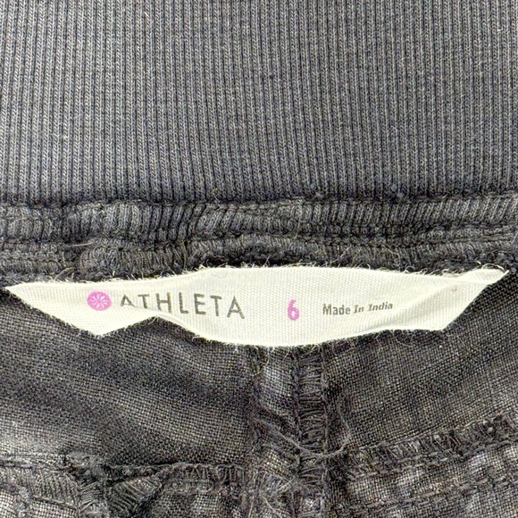 Athleta Reverie Black Linen Pants Womens Size 6 Lagenlook Loose Relaxed Casual - Picture 16 of 16